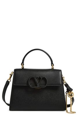 Valentino Garavani Valentino Garavani V-Sling Logo Top Handle Leather Bag