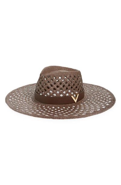 Valentino Garavani Valentino Garavani V Signature Straw Fedora