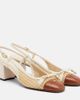 Valentino Garavani Valentino Garavani Valet Du Roi leather-trimmed slingback pumps - 1