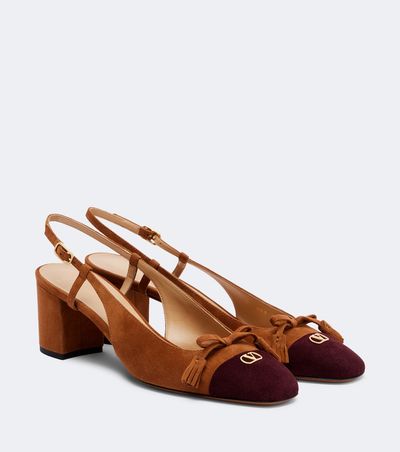 Valentino Garavani Valentino Garavani Valet Du Roi suede slingback pumps