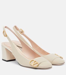 Valentino Garavani Valentino Garavani Veeside VLogo leather slingback pumps
