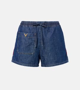 Valentino Garavani Valentino Garavani VGold denim shorts