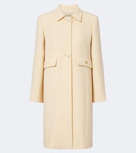 Valentino Garavani Valentino Garavani VGold virgin wool crêpe coat