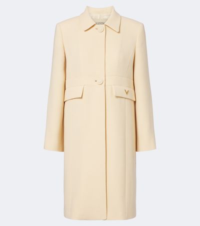 Valentino Garavani Valentino Garavani VGold virgin wool crêpe coat