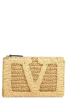 Valentino Garavani Valentino Garavani Viva Superstar Raffia Clutch
