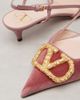 Valentino Garavani Valentino Garavani VLogo 40 velvet slingback pumps - 5