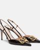 Valentino Garavani Valentino Garavani VLogo 80 leather slingback pumps - 1