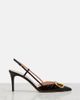 Valentino Garavani Valentino Garavani VLogo 80 leather slingback pumps - 5
