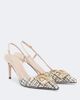 Valentino Garavani Valentino Garavani VLogo bouclé slingback pumps - 1