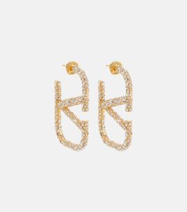 Valentino Garavani Valentino Garavani VLogo crystal-embellished earrings