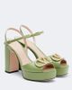 Valentino Garavani Valentino Garavani VLogo embellished leather platform sandals - 1