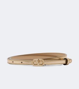 Valentino Garavani Valentino Garavani VLogo embellished metallic leather belt