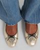 Valentino Garavani Valentino Garavani VLogo embroidered metallic leather ballet flats - 2