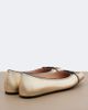Valentino Garavani Valentino Garavani VLogo embroidered metallic leather ballet flats - 3