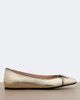 Valentino Garavani Valentino Garavani VLogo embroidered metallic leather ballet flats - 5