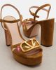Valentino Garavani Valentino Garavani VLogo embroidered suede platform sandals - 5