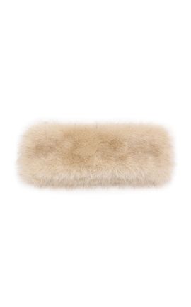 Valentino Garavani Valentino Garavani VLogo FauxFur Headband Neutral EU 57