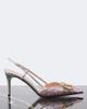 Valentino Garavani Valentino Garavani VLogo floral leather-trimmed slingback pumps - 5