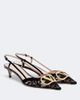 Valentino Garavani Valentino Garavani VLogo lace slingback pumps - 1