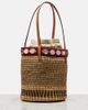 Valentino Garavani Valentino Garavani VLogo Large embellished raffia bucket bag - 4