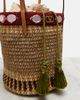 Valentino Garavani Valentino Garavani VLogo Large embellished raffia bucket bag - 6