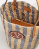 Valentino Garavani Valentino Garavani VLogo Large leather-trimmed striped raffia tote bag - 3