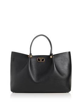 Valentino Garavani Valentino Garavani VLogo Large Soft Leather Tote