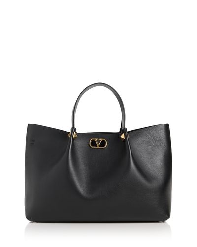 Valentino Garavani Valentino Garavani VLogo Large Soft Leather Tote
