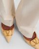 Valentino Garavani Valentino Garavani VLogo leather-trimmed slingback pumps - 2