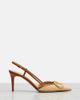 Valentino Garavani Valentino Garavani VLogo leather-trimmed slingback pumps - 5