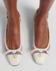 Valentino Garavani Valentino Garavani VLogo leather and mesh slingback flats - 2