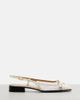 Valentino Garavani Valentino Garavani VLogo leather and mesh slingback flats - 5