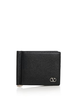 Valentino Garavani Valentino Garavani VLogo Leather Money Clip Bifold Card Case