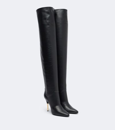 Valentino Garavani Valentino Garavani VLogo leather over-the-knee boots