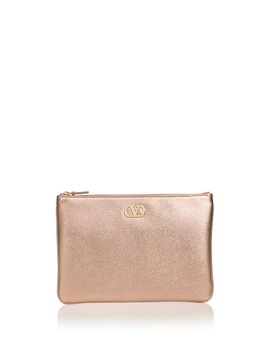 Valentino Garavani Valentino Garavani VLogo Medium Leather Pouch