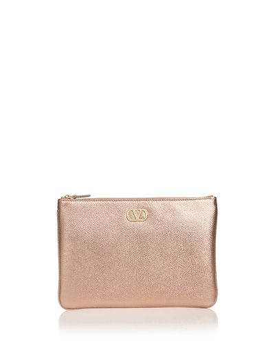 Valentino Garavani Valentino Garavani VLogo Medium Leather Pouch