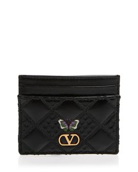 Valentino Garavani Valentino Garavani VLogo Quilted Leather Card Case