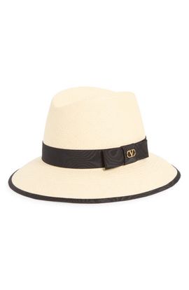 Valentino Garavani Valentino Garavani VLOGO Siganture Straw Fedora
