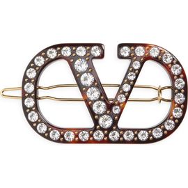 Valentino Garavani Valentino Garavani VLOGO Signature Crystal Barrette