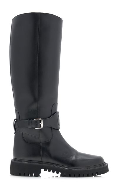Valentino Garavani Valentino Garavani VLogo Signature Embossed Leather Boots