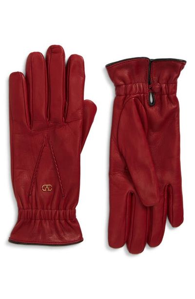 Valentino Garavani Valentino Garavani VLOGO Signature Lambskin Leather Gloves