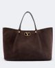 Valentino Garavani Valentino Garavani VLogo Signature Large suede tote bag - 1