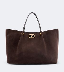 Valentino Garavani Valentino Garavani VLogo Signature Large suede tote bag
