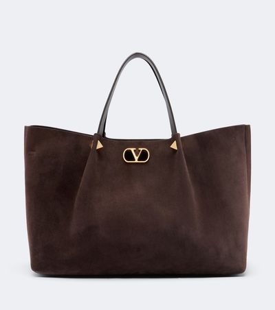 Valentino Garavani Valentino Garavani VLogo Signature Large suede tote bag