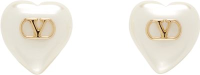 Valentino Garavani Valentino Garavani VLogo Signature Metal & Faux-Pearl Earrings