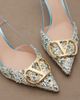 Valentino Garavani Valentino Garavani VLogo Signature sequined slingback pumps - 6