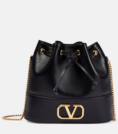 Valentino Garavani Valentino Garavani VLogo Signature Small leather bucket bag
