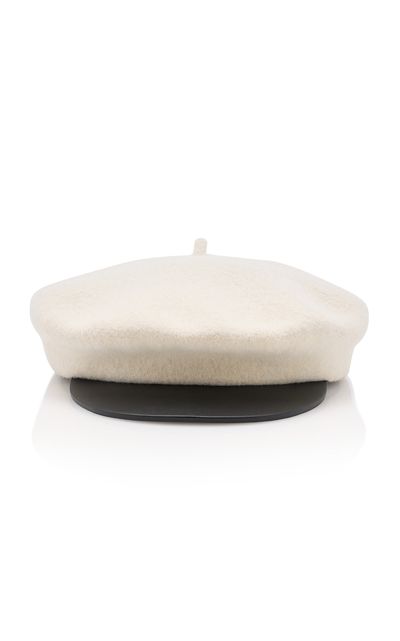 Valentino Garavani Valentino Garavani VLogo Signature Wool Beret White EU 57