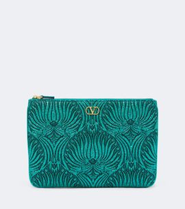 Valentino Garavani Valentino Garavani VLogo Small jacquard pouch