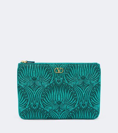 Valentino Garavani Valentino Garavani VLogo Small jacquard pouch